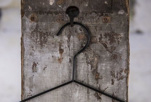 Cesena black metal shirt hanger